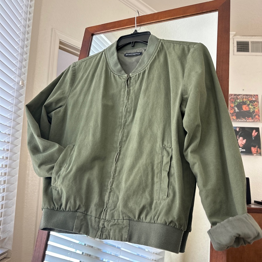 Brandy Melville Army Green Bomber Jacket